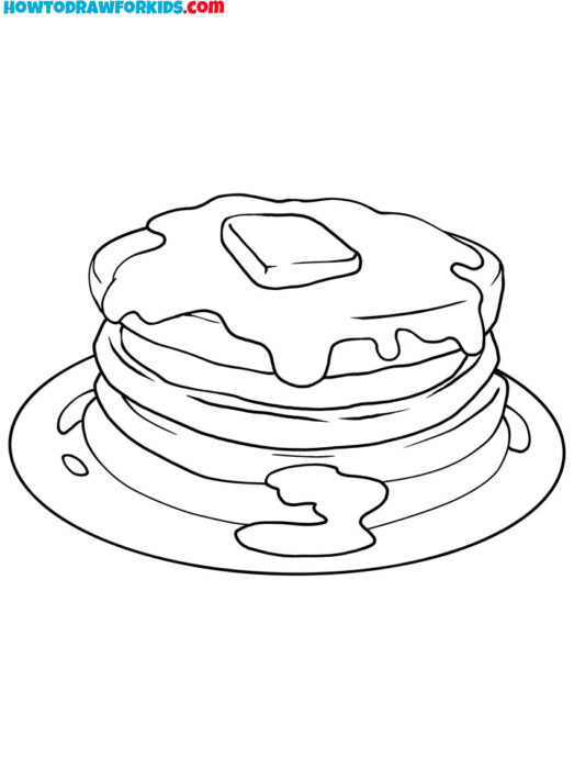 pancakes food coloring pages printable pdf