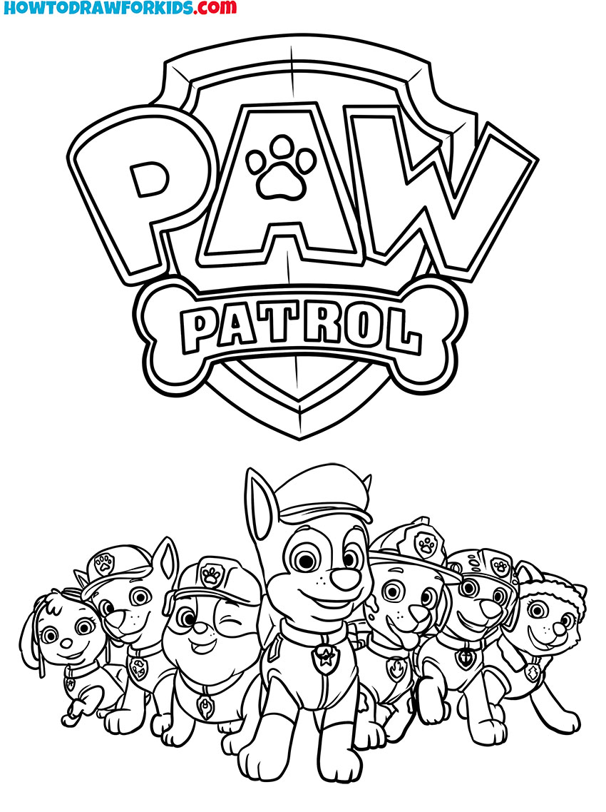 paw patrol coloring pages printable