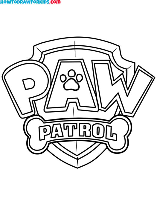 paw patrol logo coloring pages