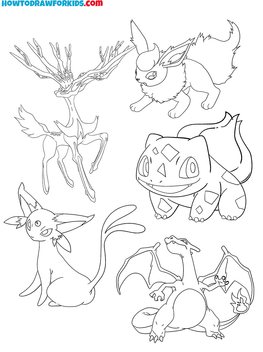 pokemon coloring pages for kids printable pdf