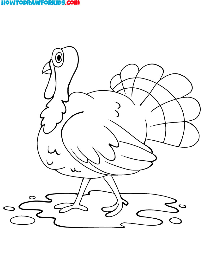 realistic turkey coloring pages