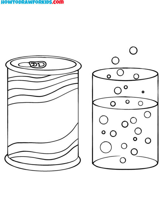 soda food coloring pages printable pdf