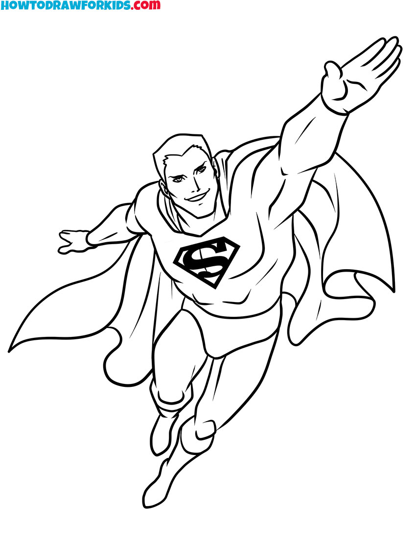 superman in flight colorings