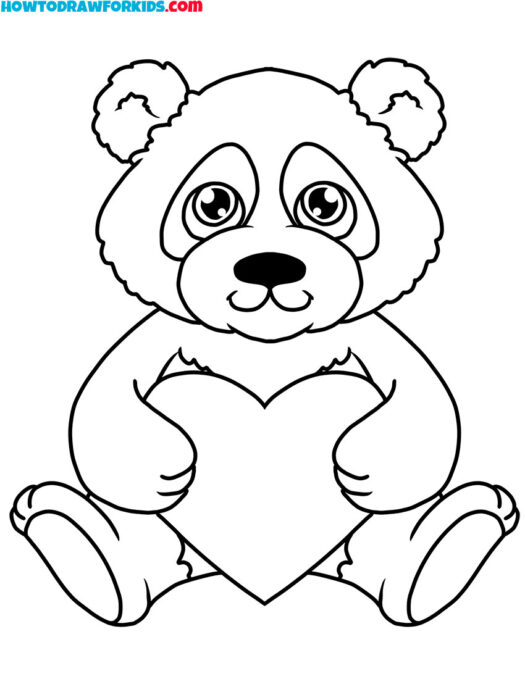 teddy with heart colorings