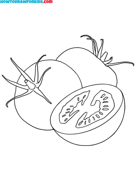 tomatoes vegetables coloring pages