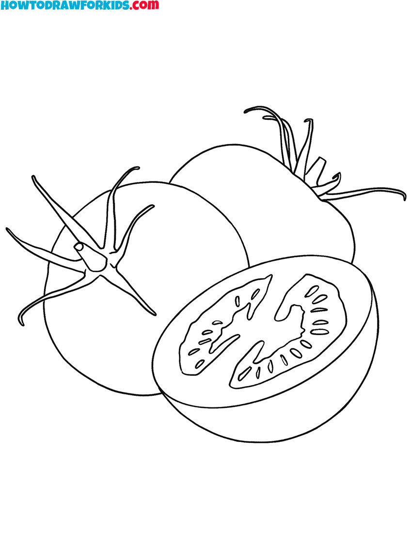 tomatoes vegetables coloring pages