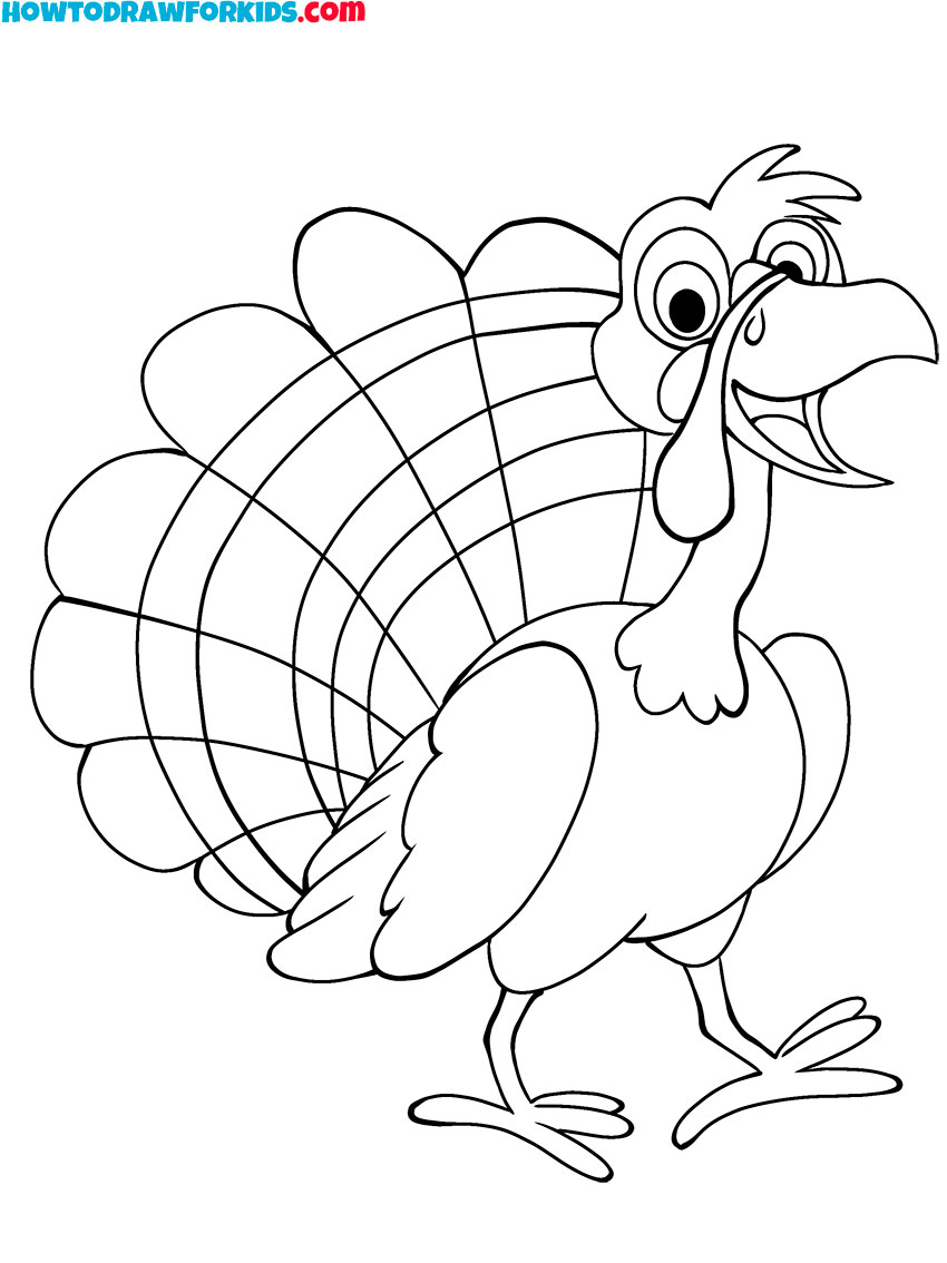 turkey coloring pages cute