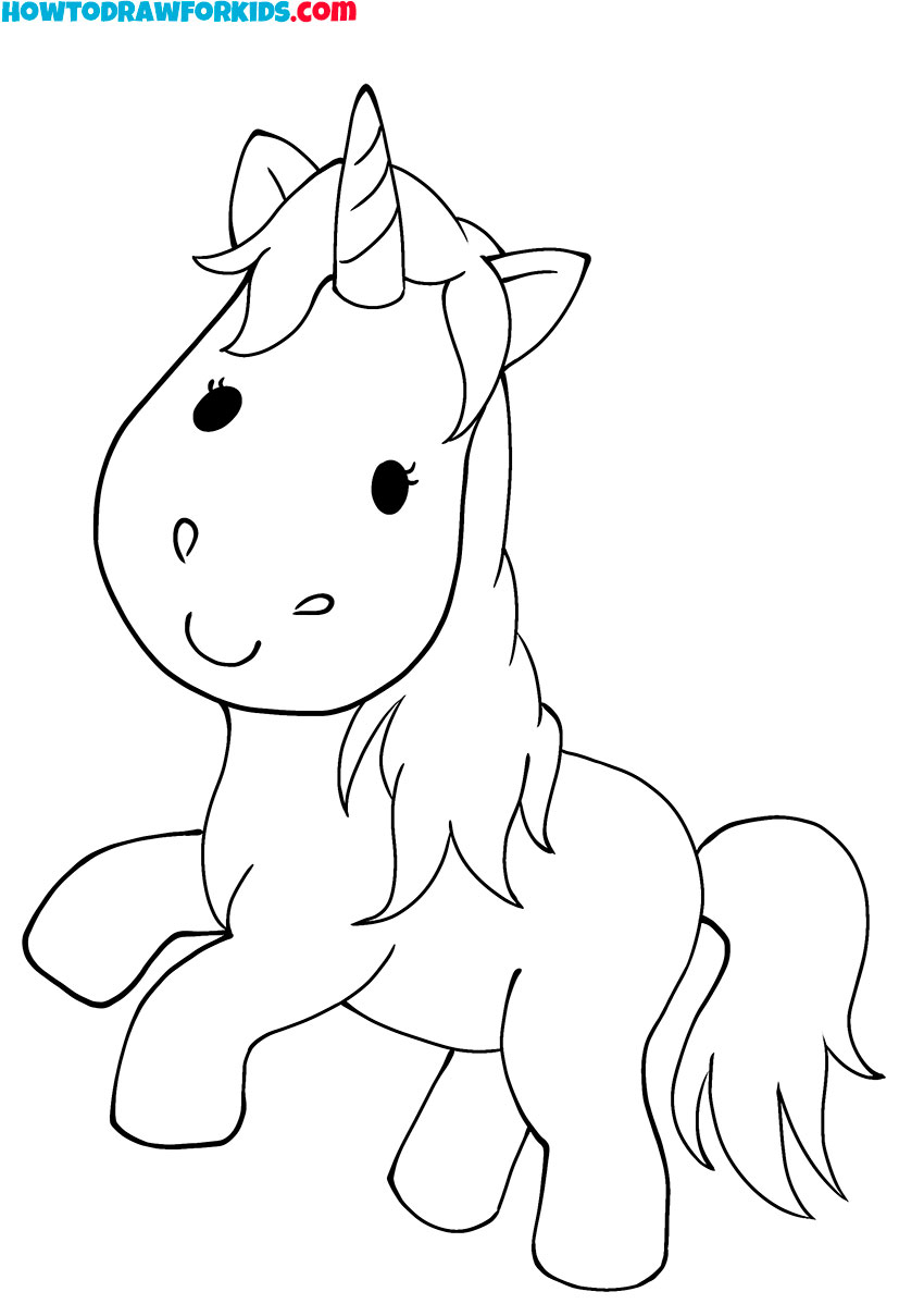 unicorn coloring pages cute