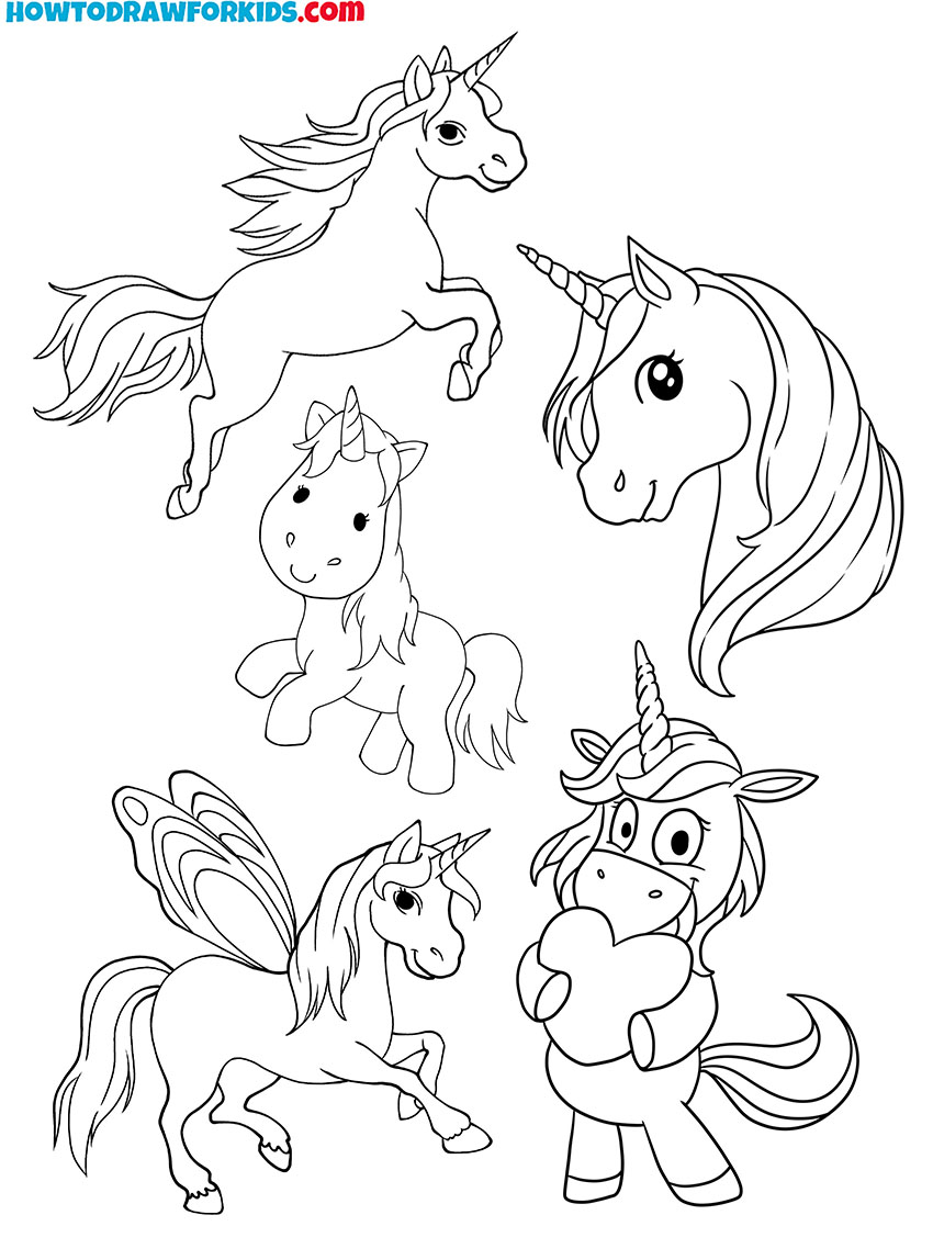 unicorn coloring pages printable pdf