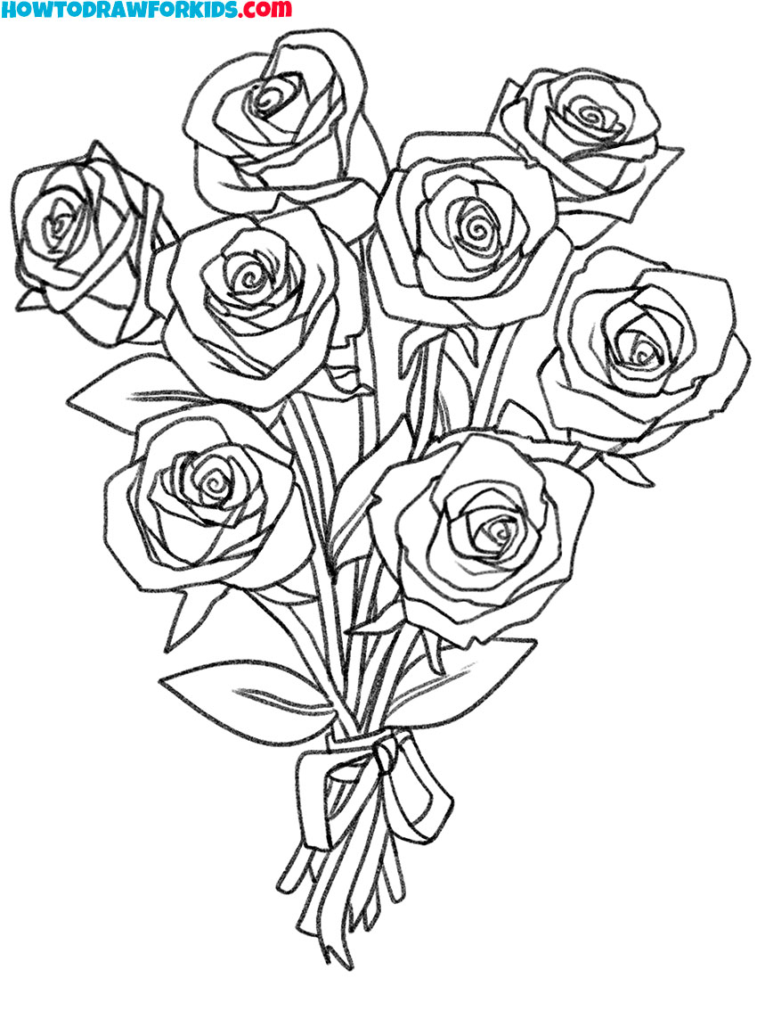 valentine's day flowers coloring pages