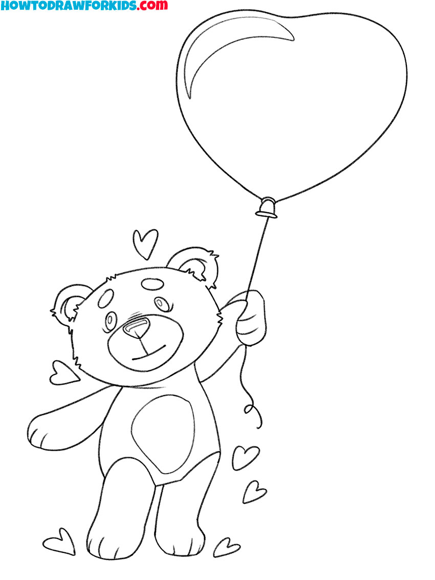 valentine's day teddy bear coloring pages
