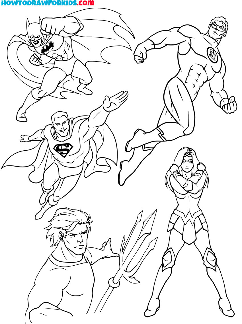 DC Comics Coloring Pages Featured Image