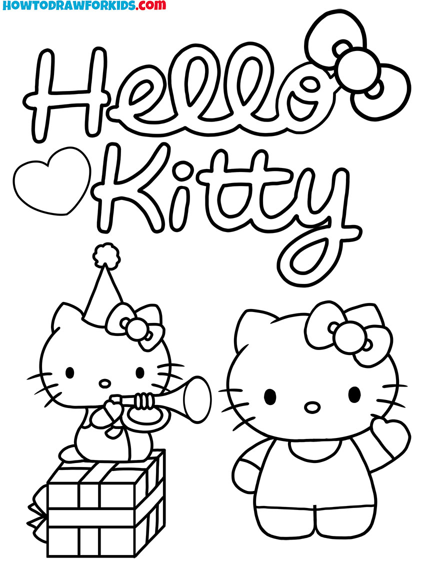 Hello Kitty Coloring Pages Featured Image