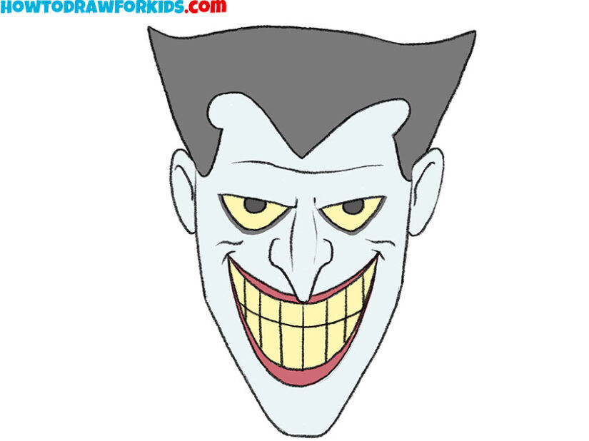 How to Draw The Joker Face - Easy Drawing Tutorial For Kids