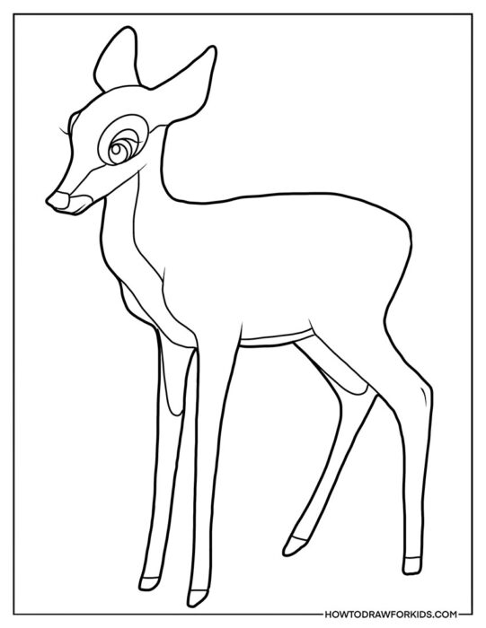 Aunt Ena from Bambi Coloring Book for Beginners