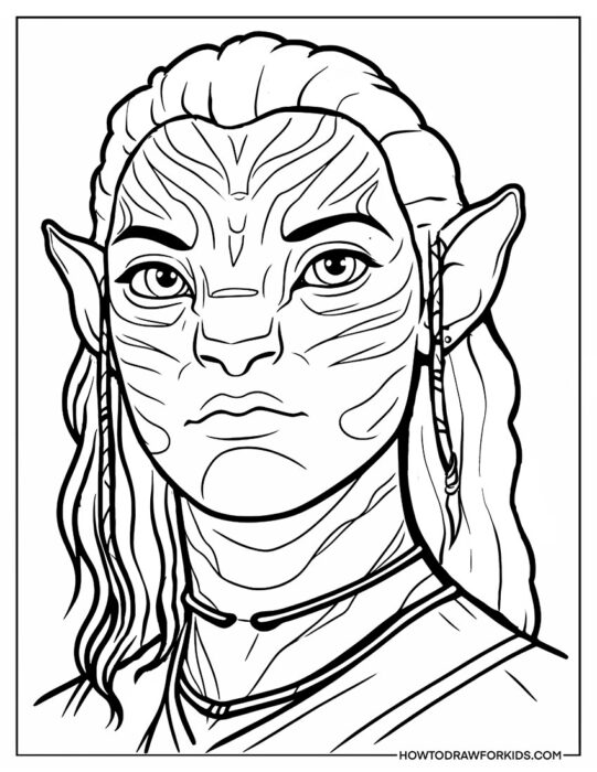 Avatar Character Coloring Page
