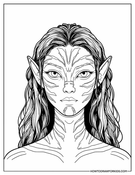 Avatar Coloring Page for Kids