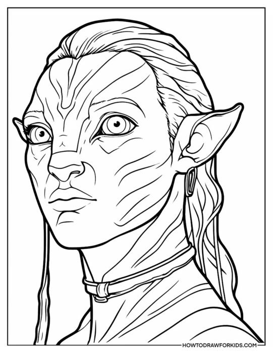 Avatar Head Coloring Page