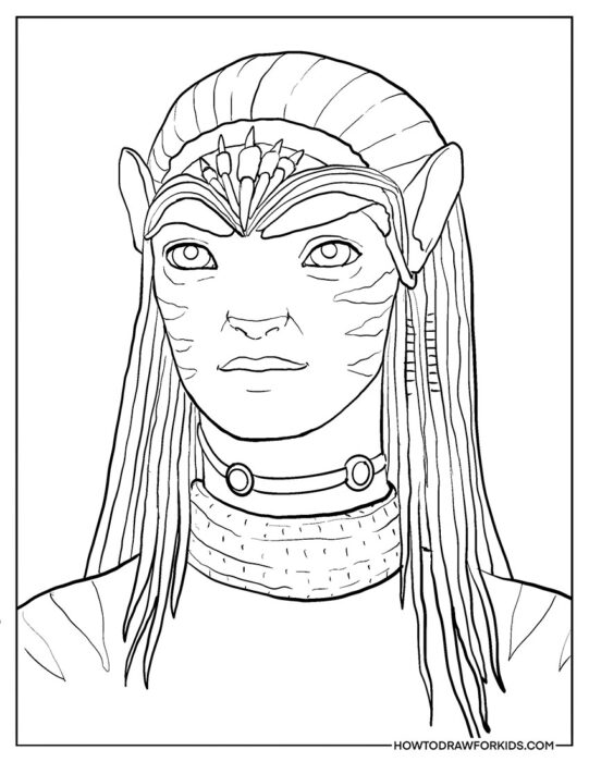 Avatar Movie Detailed Coloring Sheet