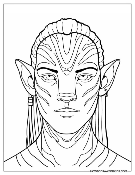 Avatar Portrait for Coloring