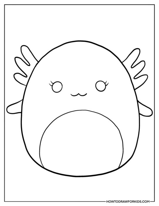 Axolotl Squishmallow Coloring Page