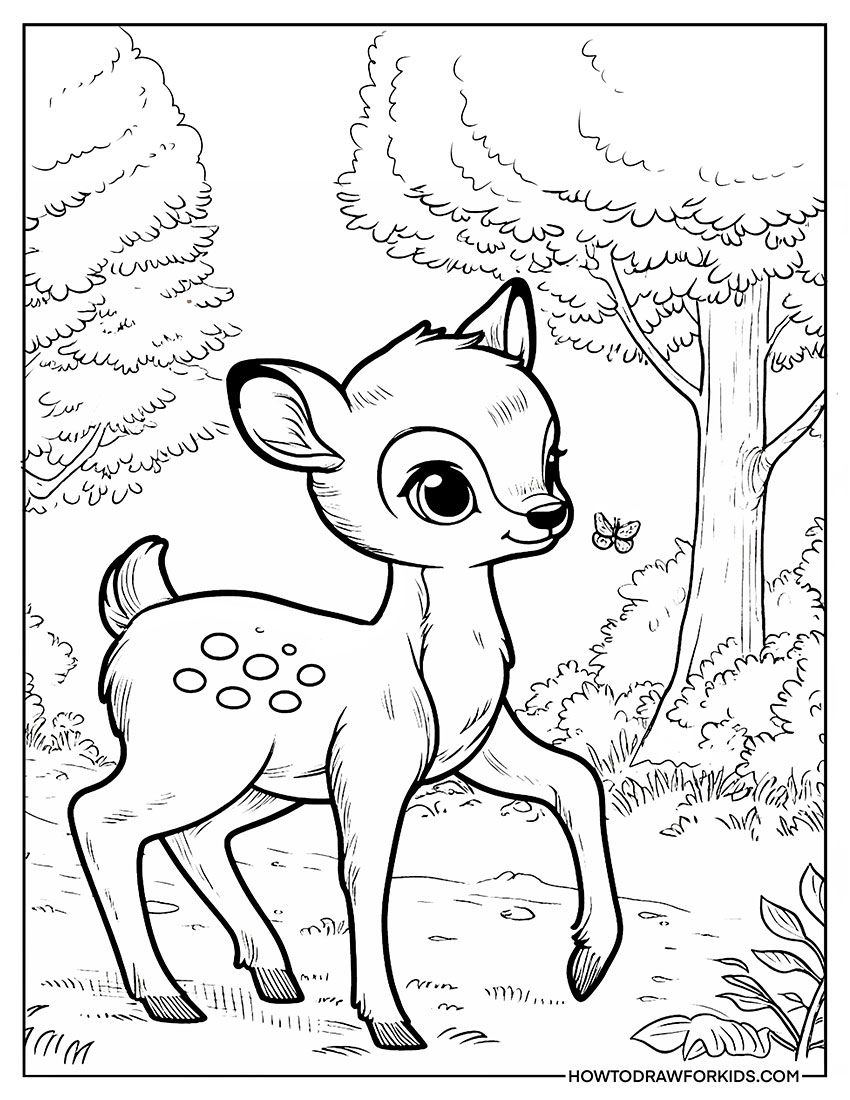 Bambi Coloring Pages - Free Printables