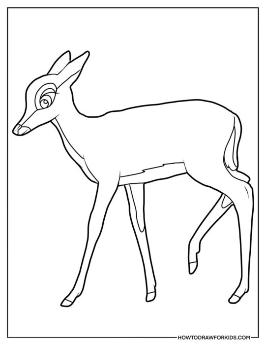 Bambi Mother Coloring Page for Kids