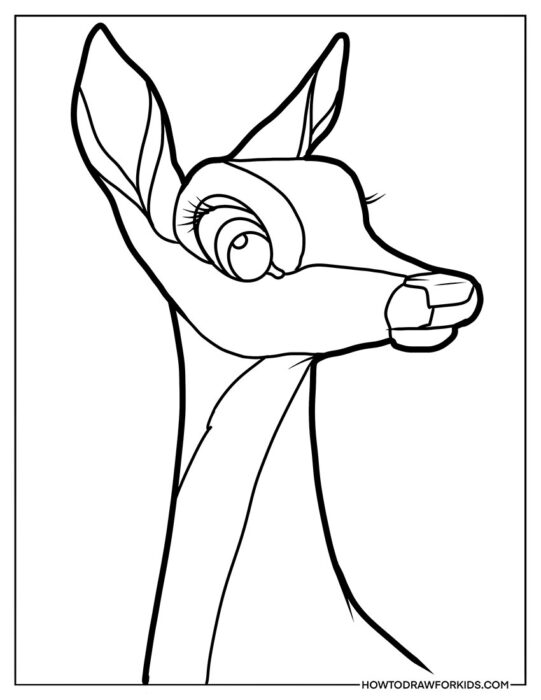 Bambi's Mother Coloring Sheet PDF