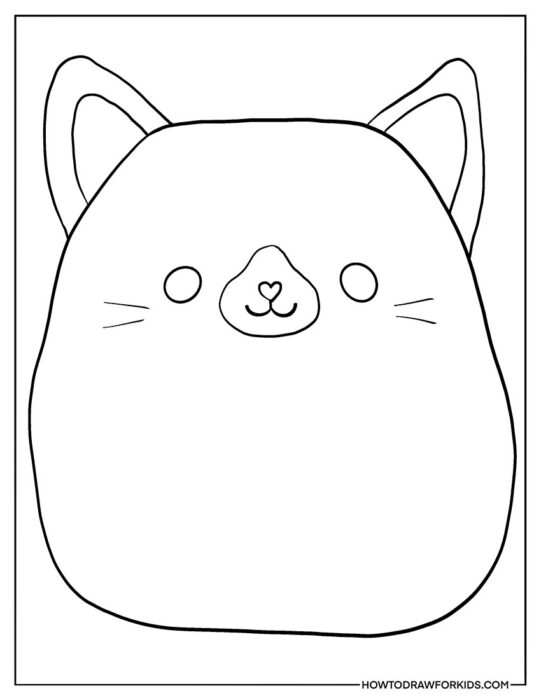 Cat Squishmallow To Color