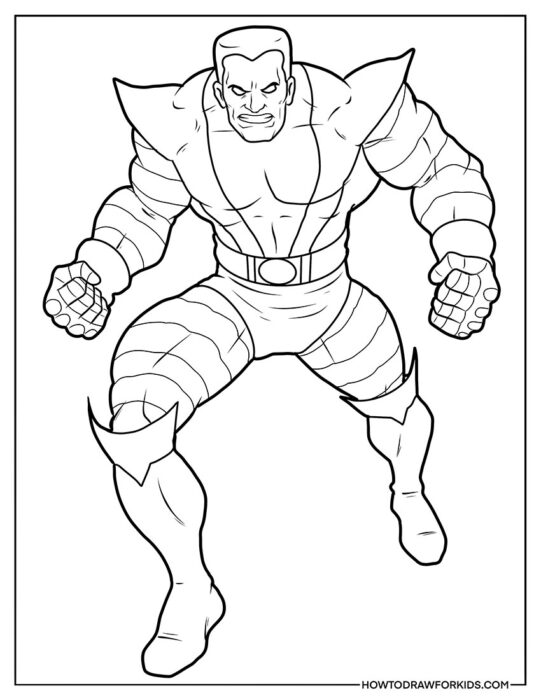 Colossus from X-Men Coloring Sheet