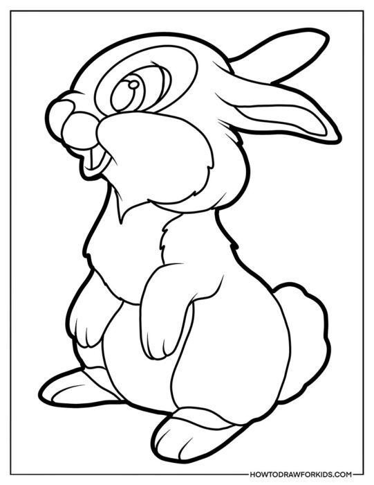 Cute Bunny from Bambi Coloring Printable