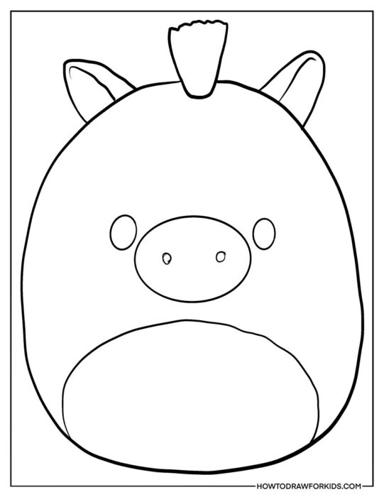 Cute Donkey Squishmallow Coloring Free