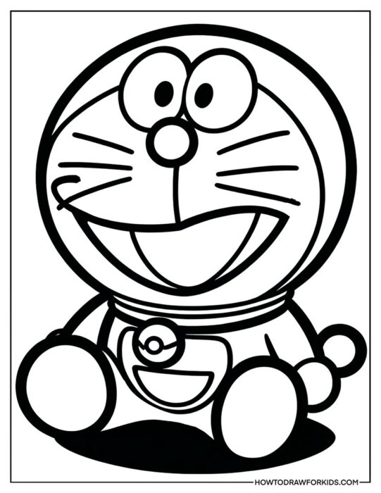 Cute Doraemon Coloring Page