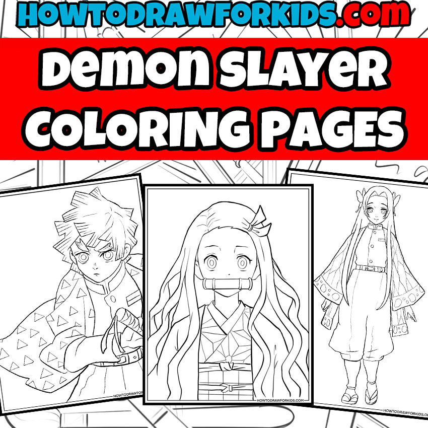 Demon Slayer Coloring Page Featured Image