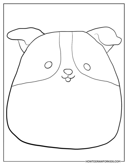 Dog Squishmallow Coloring Sheet PDF
