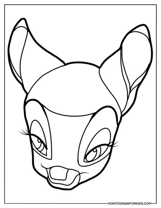 Faline Head Coloring Page