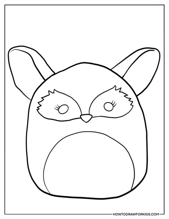Fox Squishmallow Coloring Page