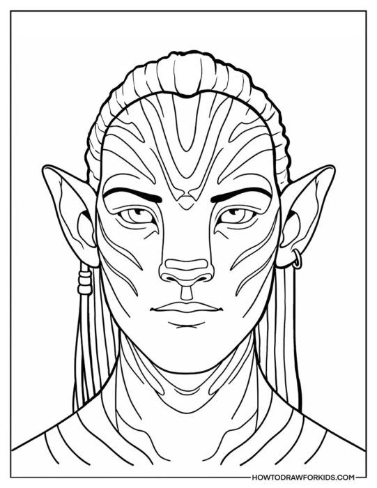 Free Avatar Coloring Page
