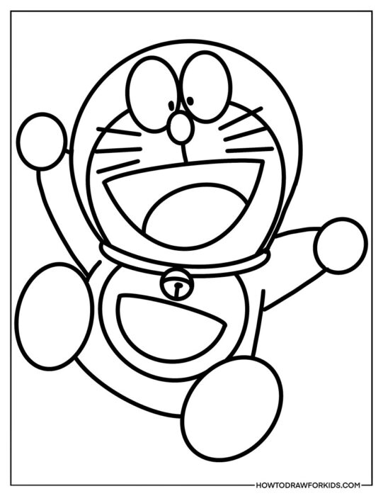 Funny Doraemon Coloring Page