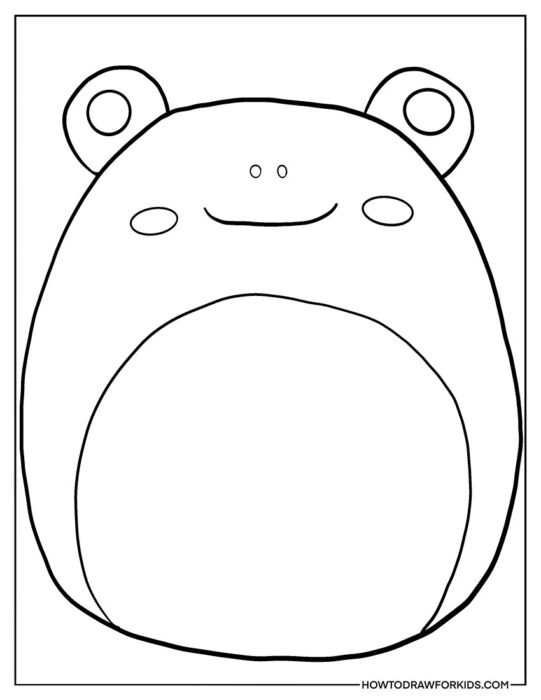 Funny Frog Squishmallow Coloring PDF
