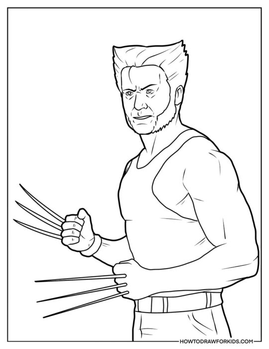 Logan Wolverine Coloring Page