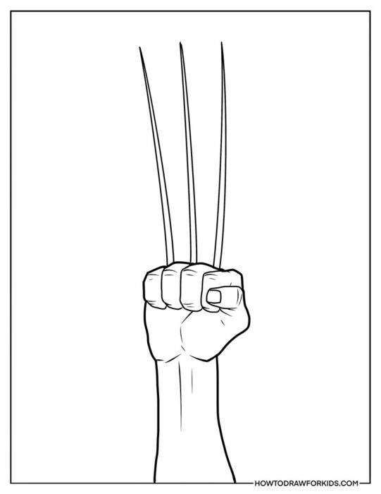 Logan's Claws Coloring Page Printable