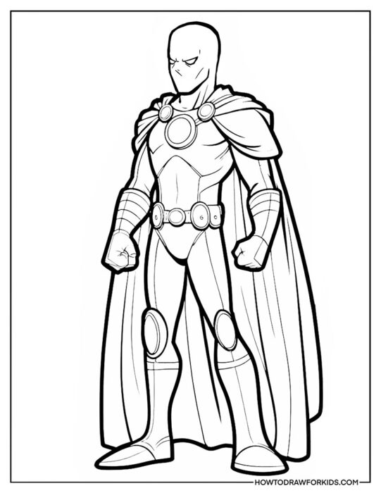 Moon Knight Hero Coloring Sheet