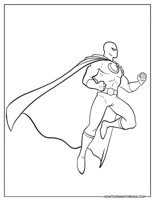 Moon Knight in Flight Coloring Page PDF