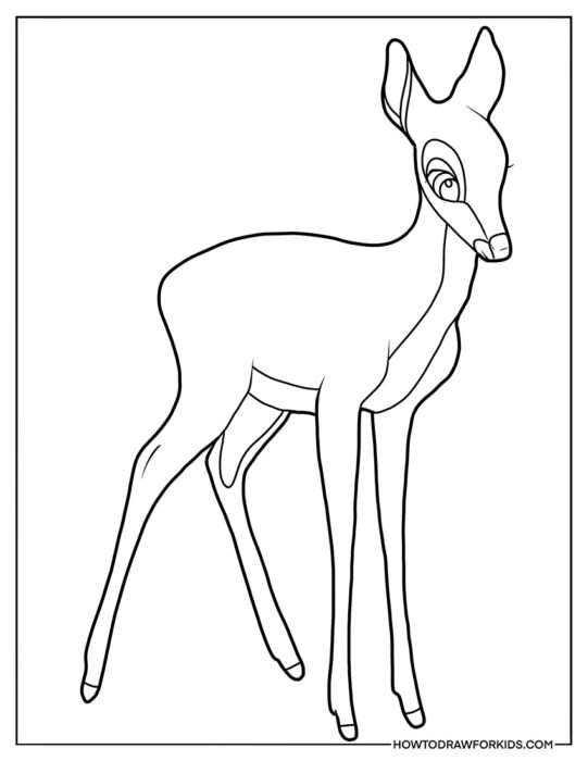 Morther of Bambi Coloring Page Free