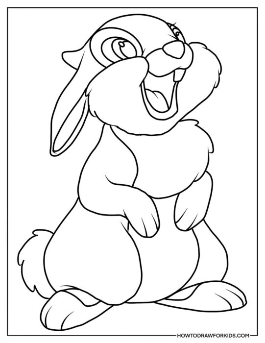 Mrs. Rabbit from Bambi Coloring PDF