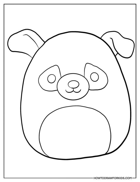 Pug Squishmallow Coloring Page