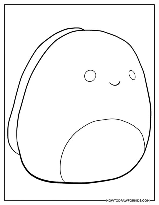 Snail Squishmallow To Color