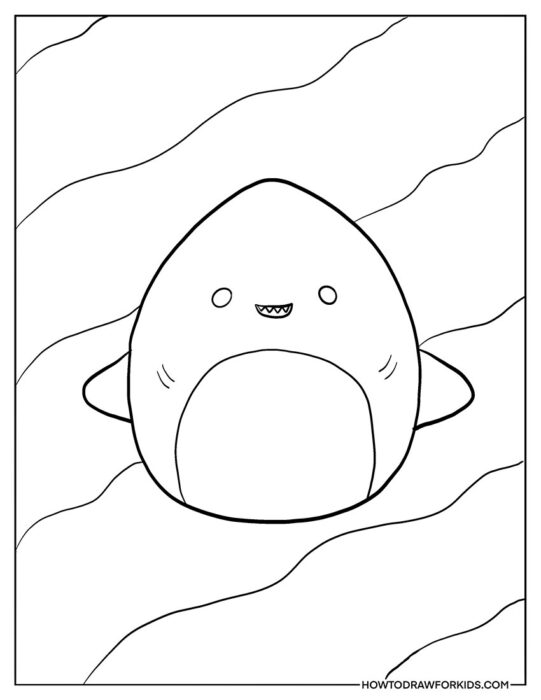 Squishmallow Shark Underwater Coloring Book for Kids