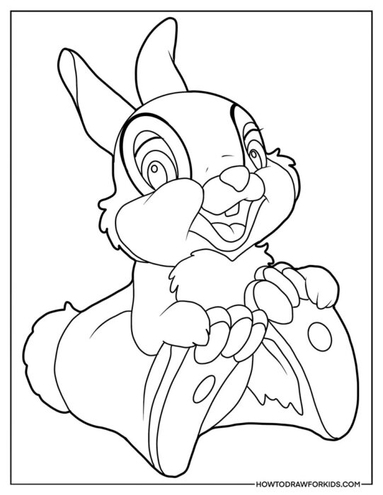 Thumper from Bambi Coloring Printable